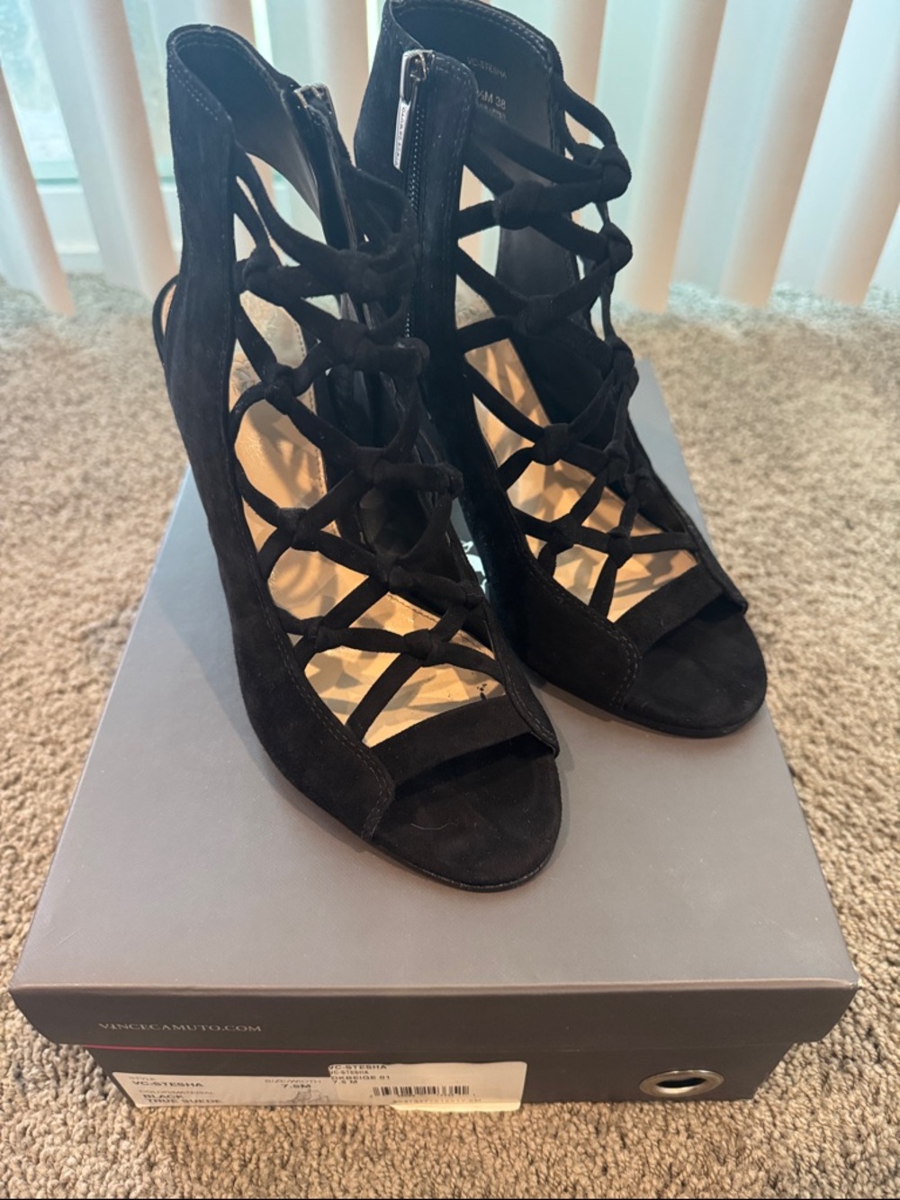 Vince Camuto Black Suede High Heels